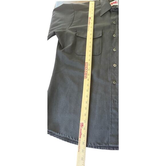 Davis Clothing Company VTG Shirt Mens Large 16.5 Navel Military Black Tag READ - Picture 5 of 7